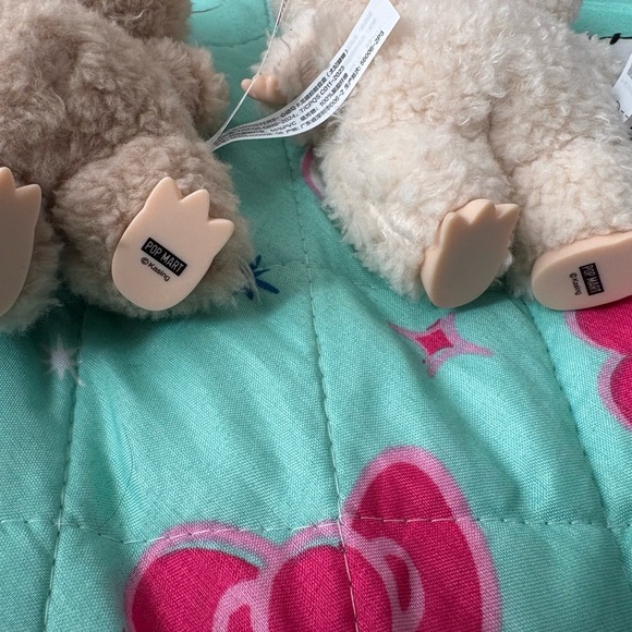 Cute Plush Bunny Keychain Set - Brown and Cream - Picture 3 of 3